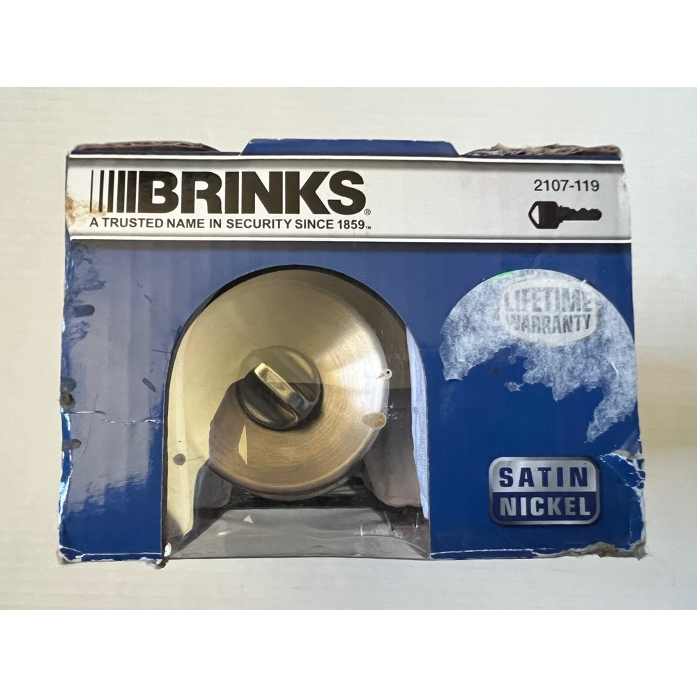 BRINKS High Security Keyed Entry Door Handle-Exterior Door-2107-109 Satin Nickel - Picture 7 of 7